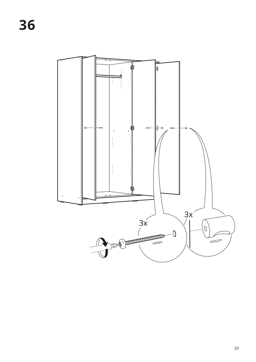 Assembly instructions for IKEA Kleppstad wardrobe with 3 doors white | Page 29 - IKEA KLEPPSTAD wardrobe with 3 doors 004.417.58