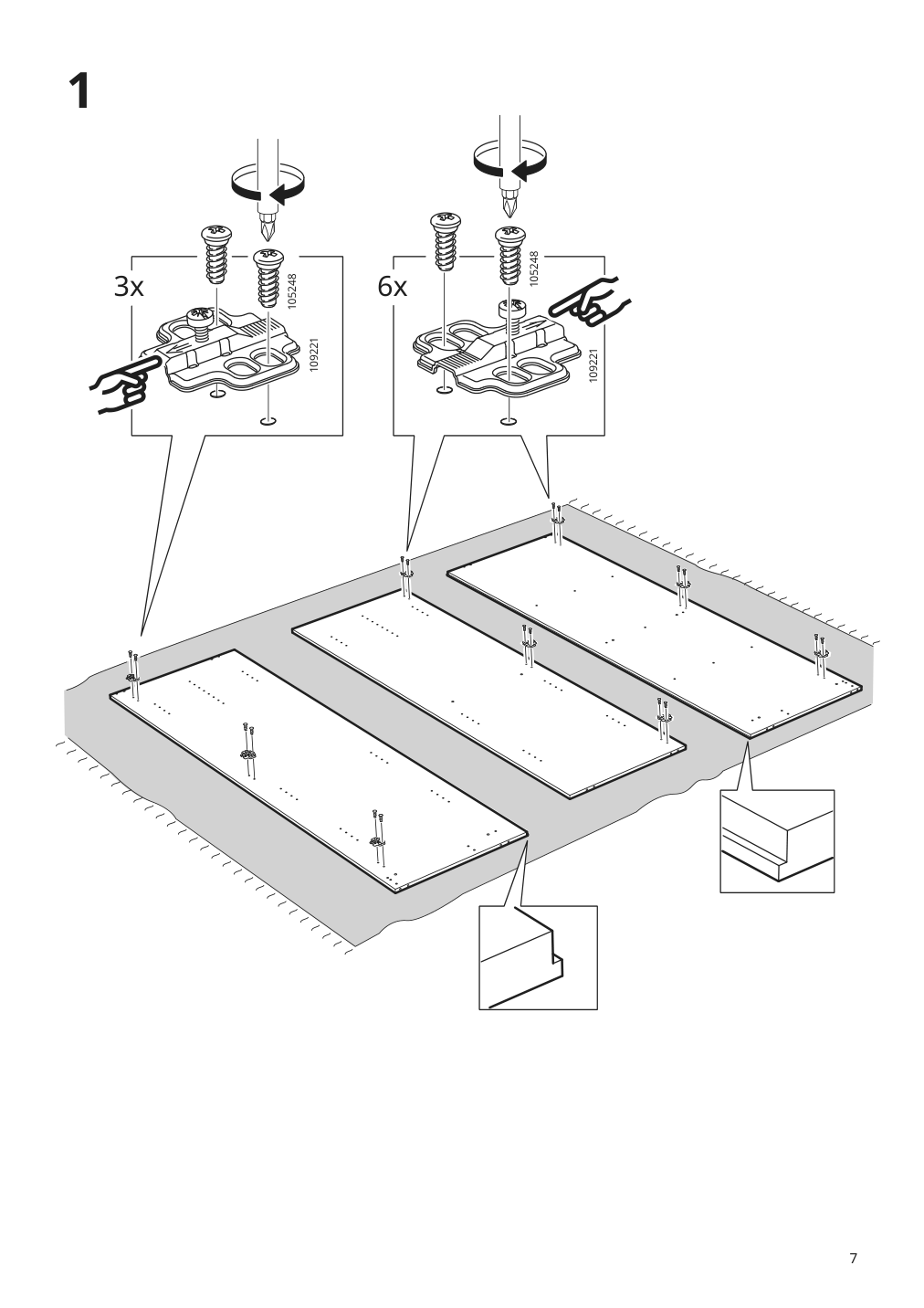 Assembly instructions for IKEA Kleppstad wardrobe with 3 doors white | Page 7 - IKEA KLEPPSTAD wardrobe with 3 doors 004.417.58