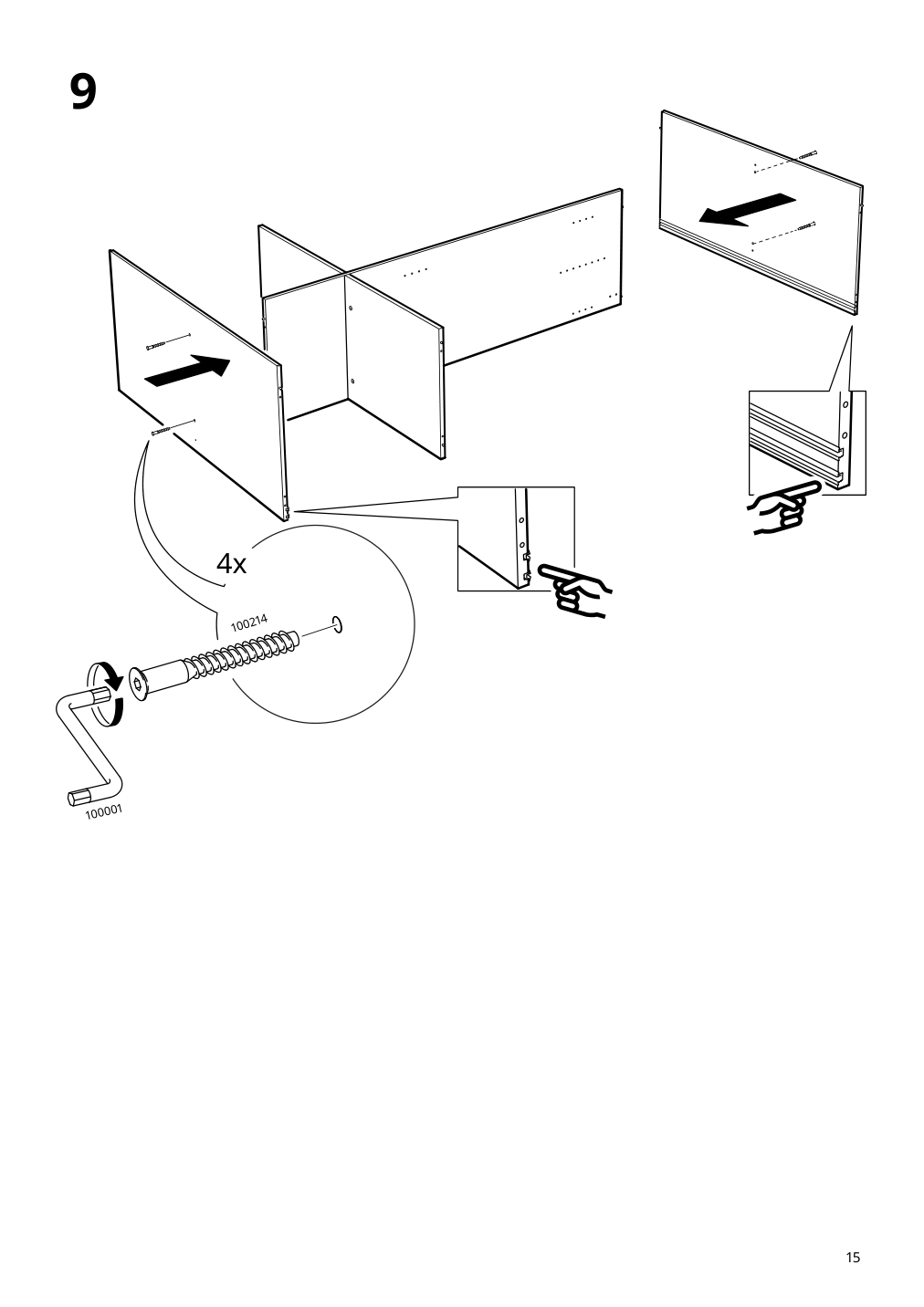 Assembly instructions for IKEA Kleppstad wardrobe with sliding doors white | Page 15 - IKEA KLEPPSTAD wardrobe with sliding doors 904.372.38