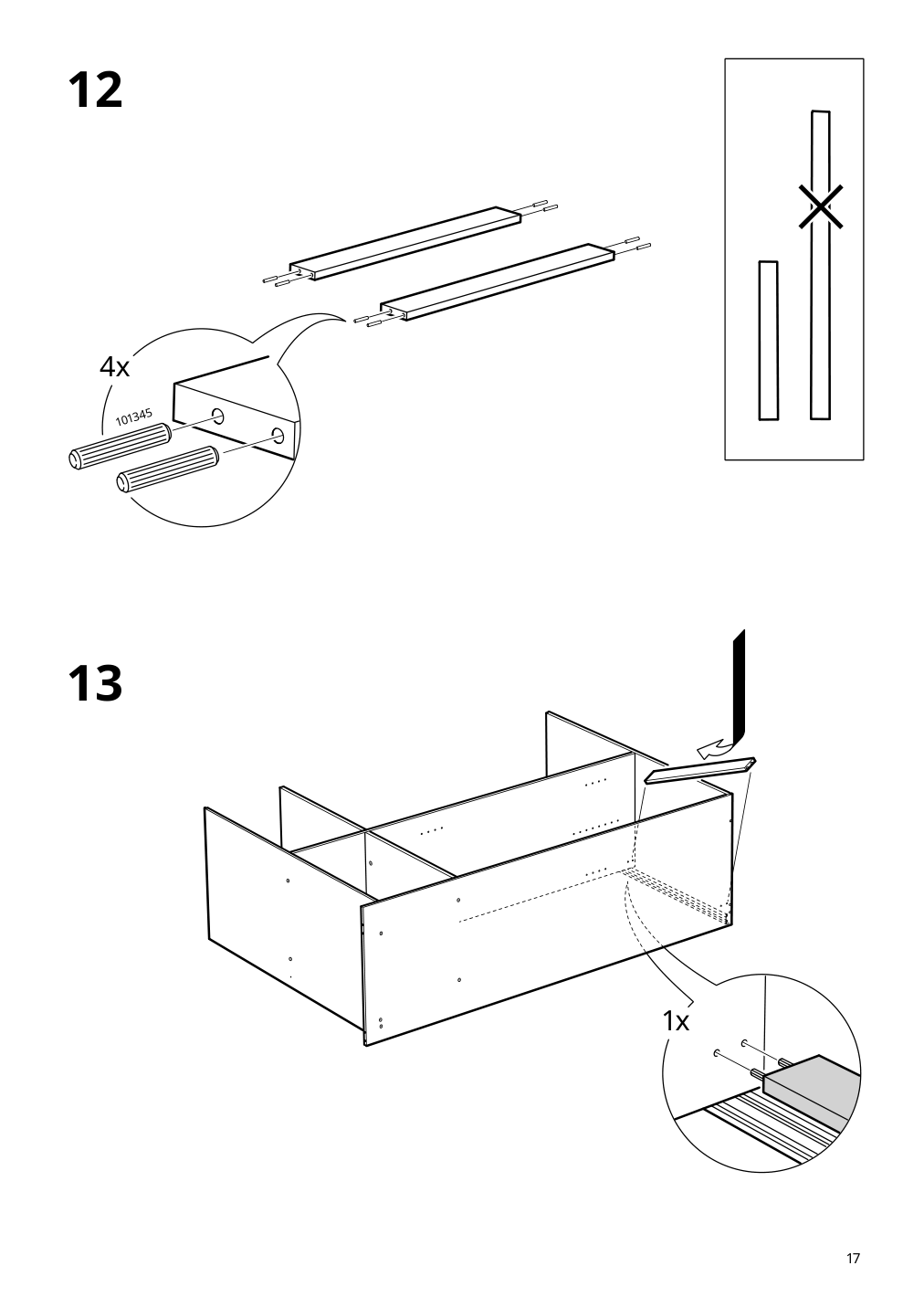 Assembly instructions for IKEA Kleppstad wardrobe with sliding doors white | Page 17 - IKEA KLEPPSTAD wardrobe with sliding doors 904.372.38