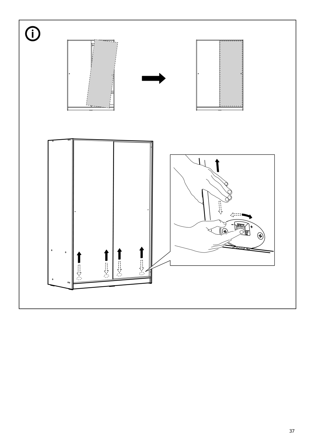 Assembly instructions for IKEA Kleppstad wardrobe with sliding doors white | Page 37 - IKEA KLEPPSTAD wardrobe with sliding doors 904.372.38