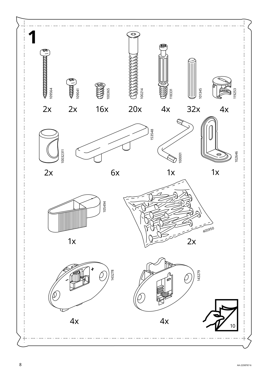 Assembly instructions for IKEA Kleppstad wardrobe with sliding doors white | Page 8 - IKEA KLEPPSTAD wardrobe with sliding doors 904.372.38