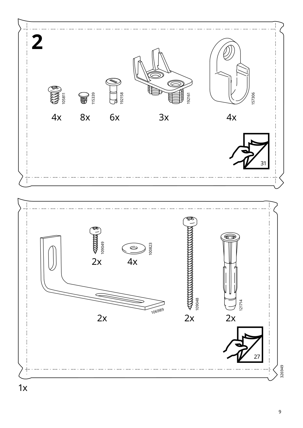 Assembly instructions for IKEA Kleppstad wardrobe with sliding doors white | Page 9 - IKEA KLEPPSTAD wardrobe with sliding doors 904.372.38