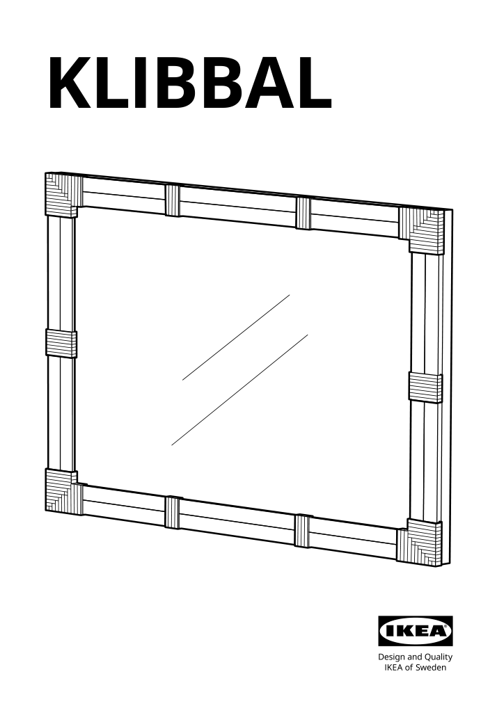 Assembly instructions for IKEA Klibbal mirror brown | Page 1 - IKEA KLIBBAL mirror 705.733.78