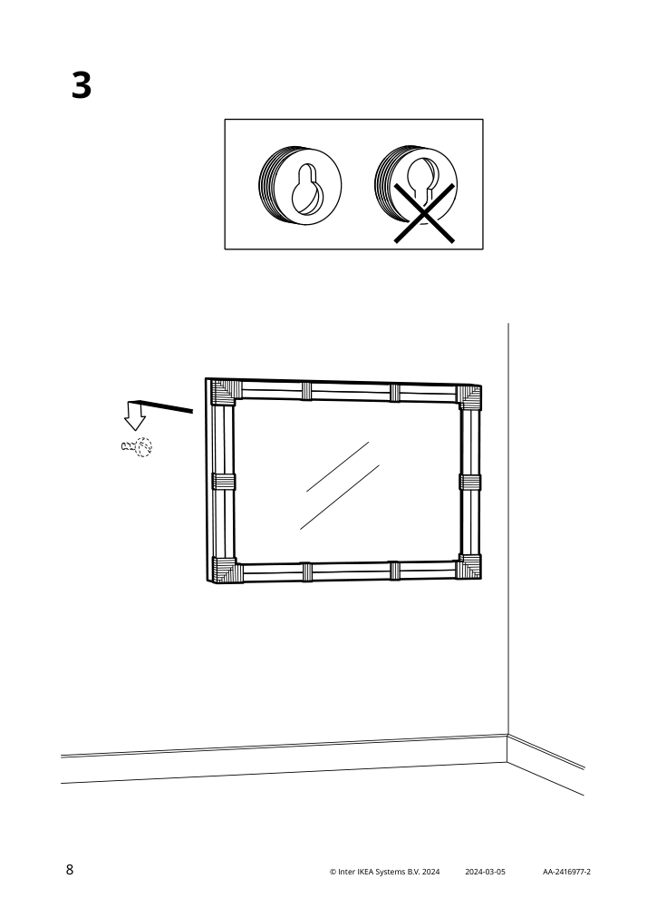 Assembly instructions for IKEA Klibbal mirror brown | Page 8 - IKEA KLIBBAL mirror 705.733.78