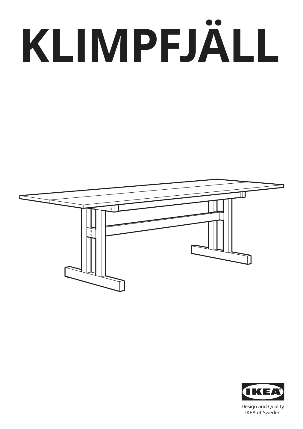 Assembly instructions for IKEA Klimpfjaell dining table gray brown | Page 1 - IKEA KLIMPFJÄLL / NORRARYD table and 6 chairs 994.184.24