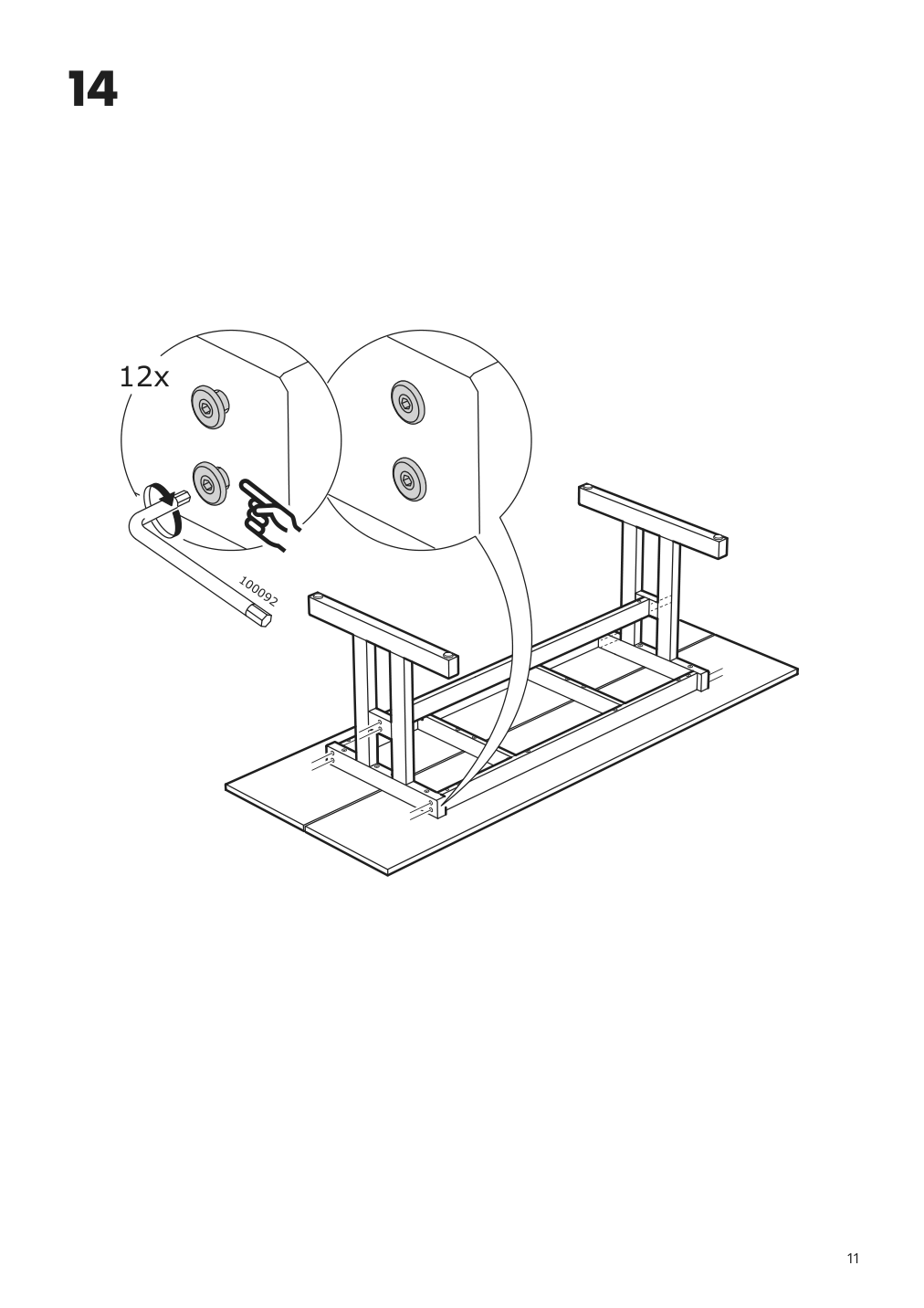 Assembly instructions for IKEA Klimpfjaell dining table gray brown | Page 11 - IKEA KLIMPFJÄLL / NORDVIKEN table and 6 chairs 195.563.77