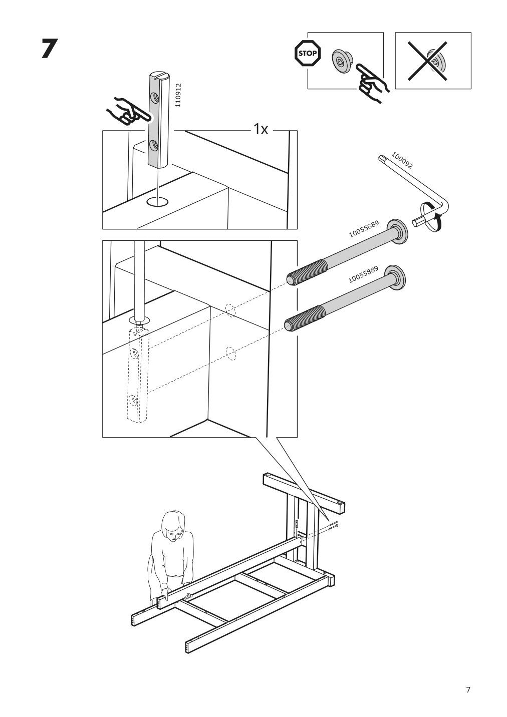 Assembly instructions for IKEA Klimpfjaell dining table gray brown | Page 7 - IKEA KLIMPFJÄLL / NORRARYD table and 6 chairs 994.184.24