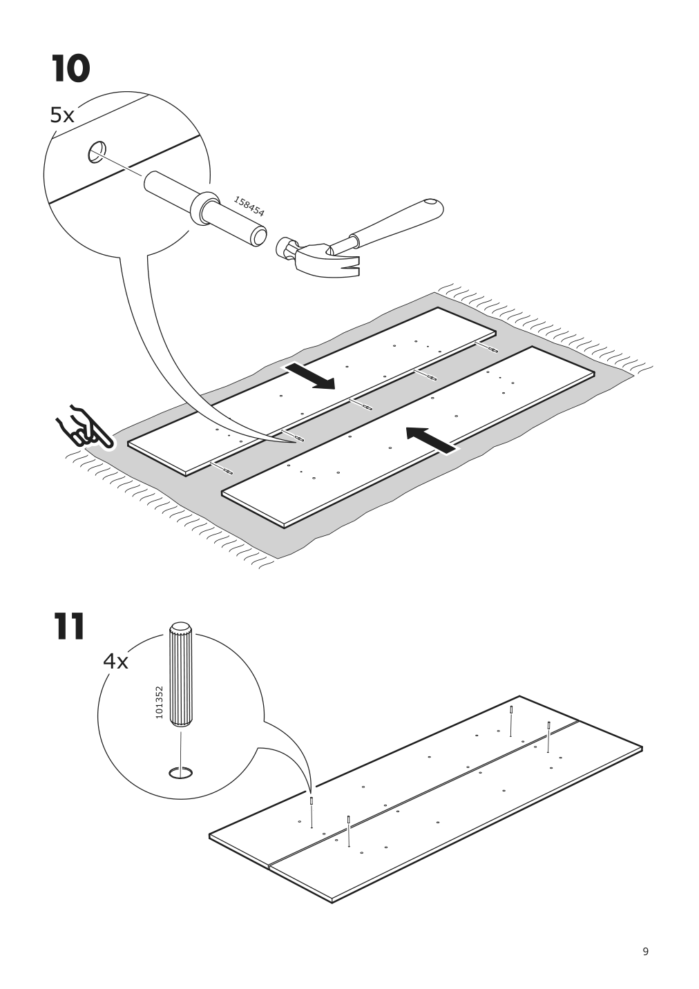 Assembly instructions for IKEA Klimpfjaell dining table gray brown | Page 9 - IKEA KLIMPFJÄLL / NORDVIKEN table and 6 chairs 195.563.77