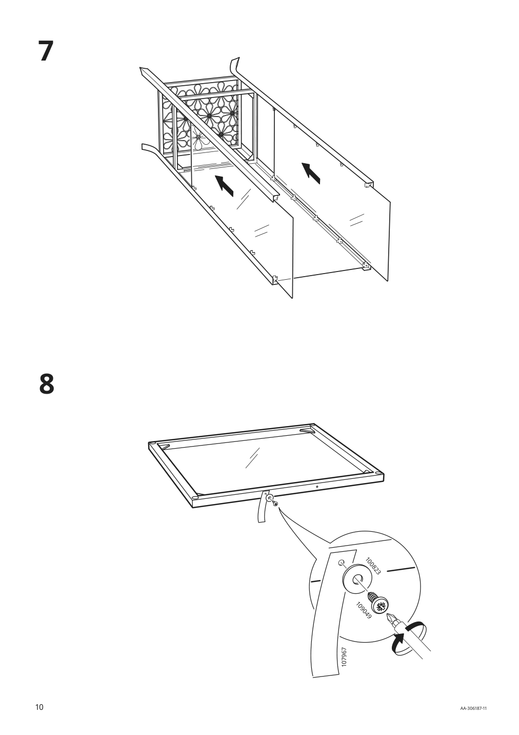 Assembly instructions for IKEA Klingsbo glass door cabinet black clear glass | Page 10 - IKEA KLINGSBO glass-door cabinet 601.285.62