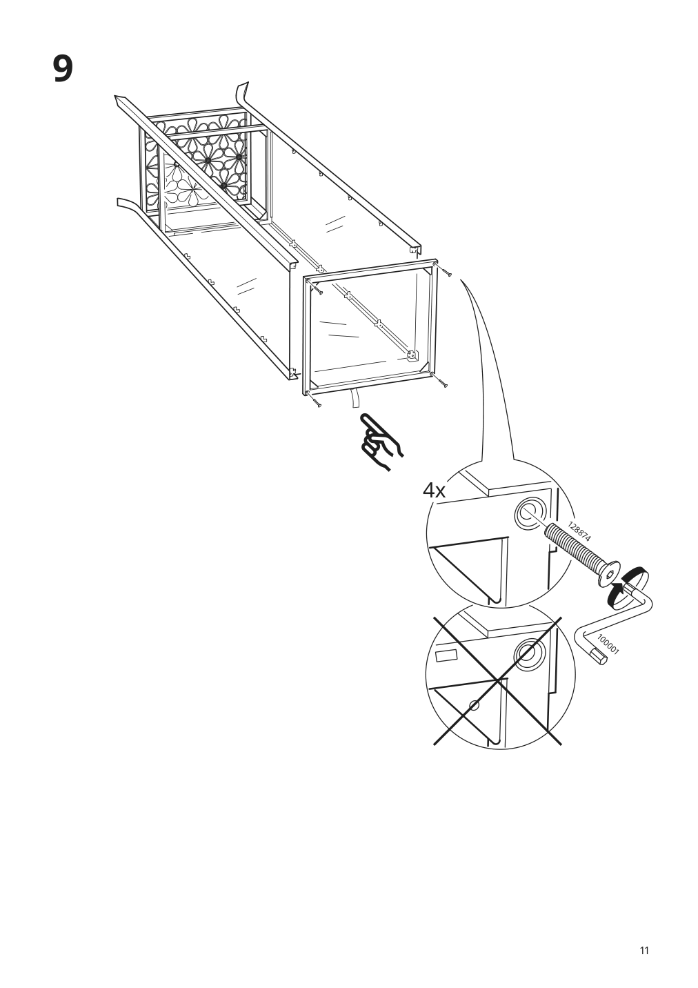 Assembly instructions for IKEA Klingsbo glass door cabinet black clear glass | Page 11 - IKEA KLINGSBO glass-door cabinet 601.285.62