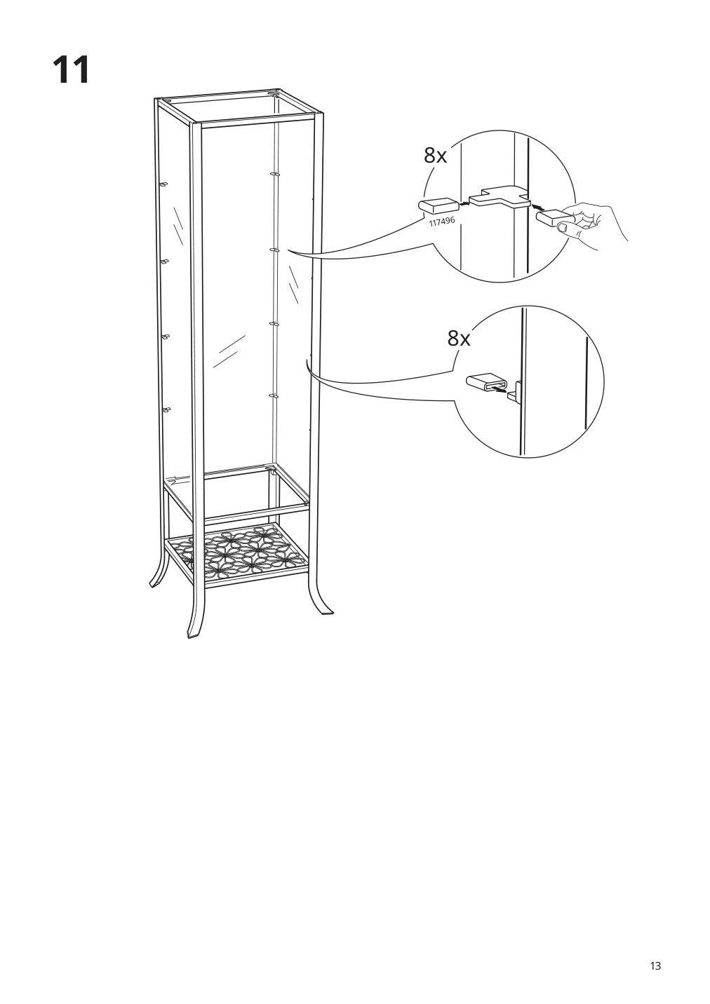 Assembly instructions for IKEA Klingsbo glass door cabinet black clear glass | Page 13 - IKEA KLINGSBO glass-door cabinet 601.285.62