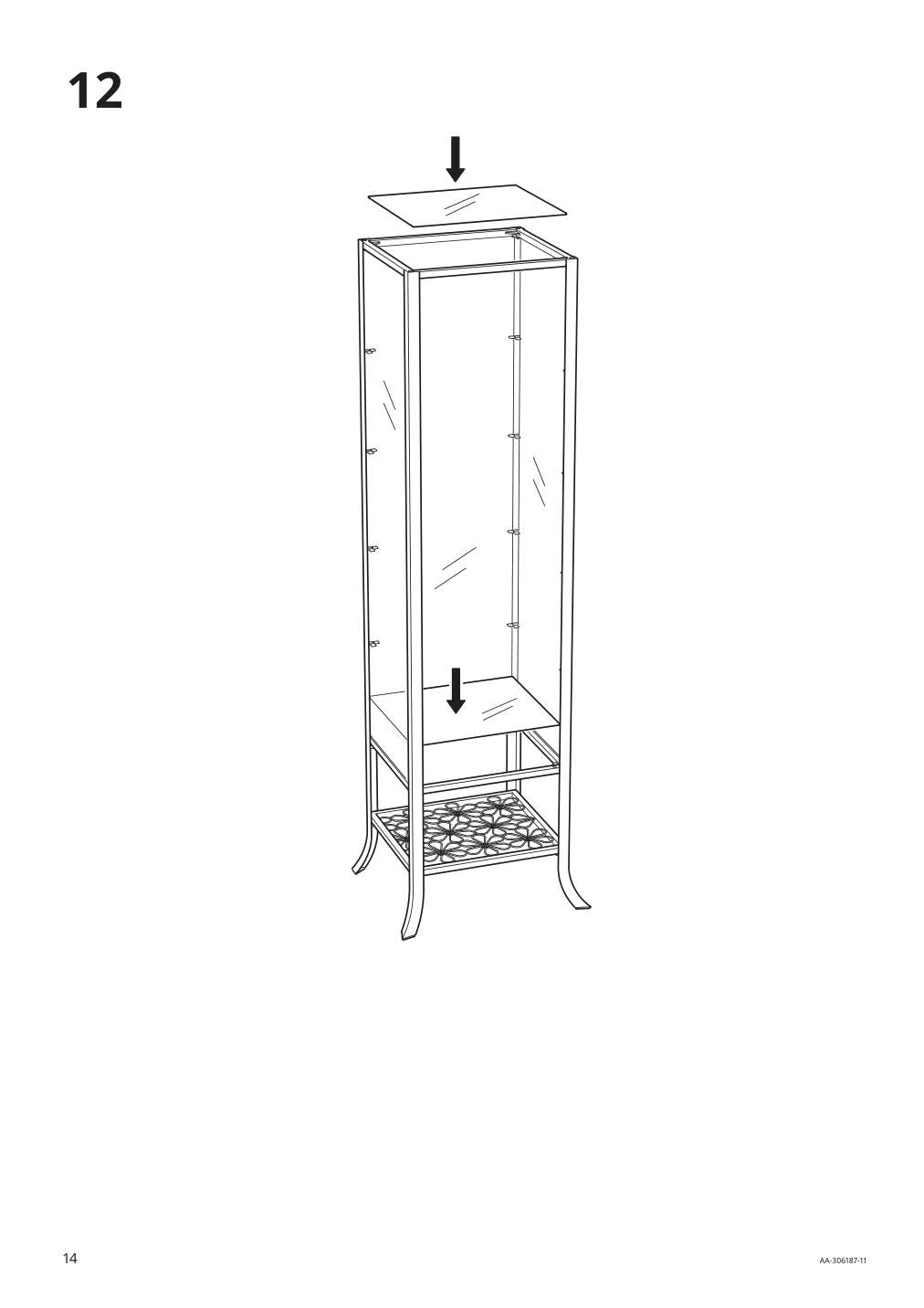 Assembly instructions for IKEA Klingsbo glass door cabinet black clear glass | Page 14 - IKEA KLINGSBO glass-door cabinet 601.285.62