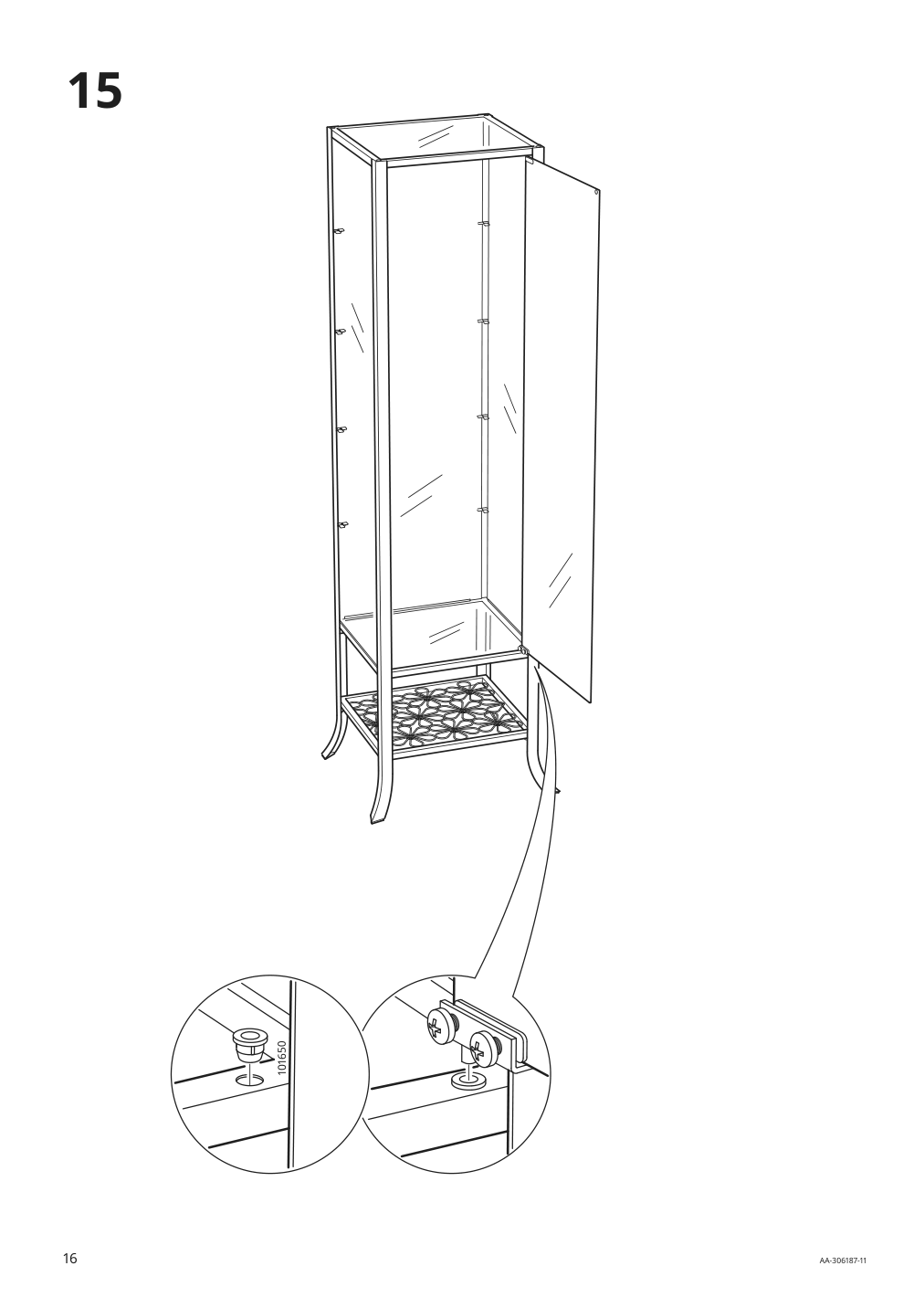 Assembly instructions for IKEA Klingsbo glass door cabinet black clear glass | Page 16 - IKEA KLINGSBO glass-door cabinet 601.285.62