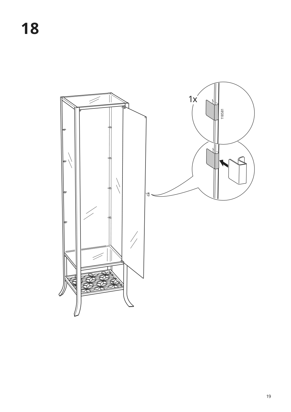 Assembly instructions for IKEA Klingsbo glass door cabinet black clear glass | Page 19 - IKEA KLINGSBO glass-door cabinet 601.285.62