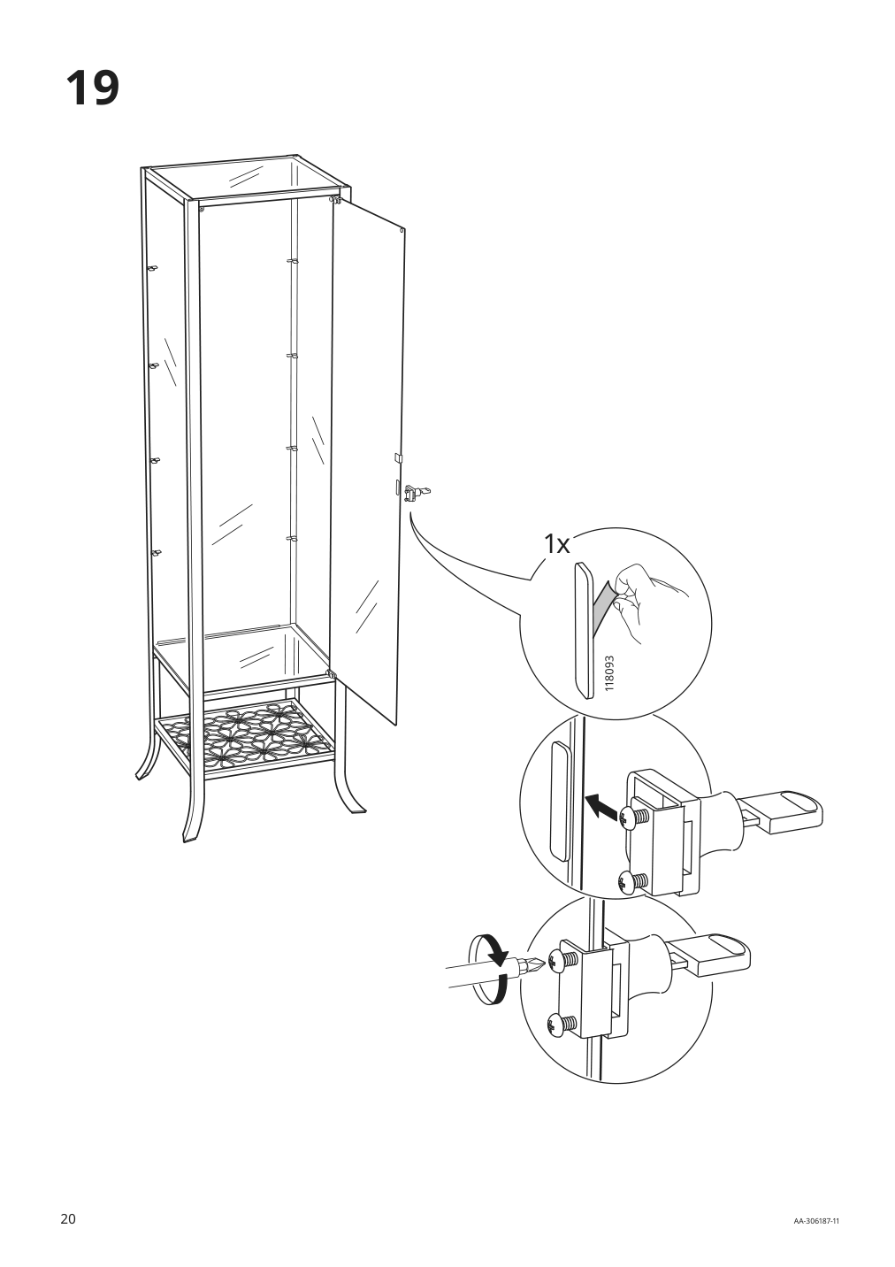 Assembly instructions for IKEA Klingsbo glass door cabinet black clear glass | Page 20 - IKEA KLINGSBO glass-door cabinet 601.285.62