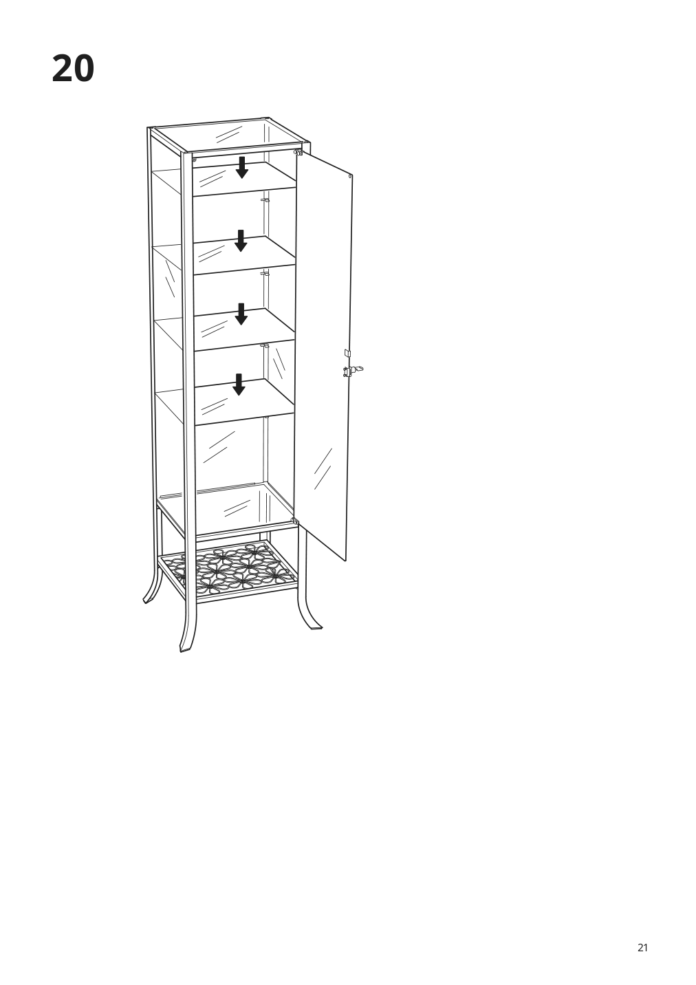 Assembly instructions for IKEA Klingsbo glass door cabinet black clear glass | Page 21 - IKEA KLINGSBO glass-door cabinet 601.285.62