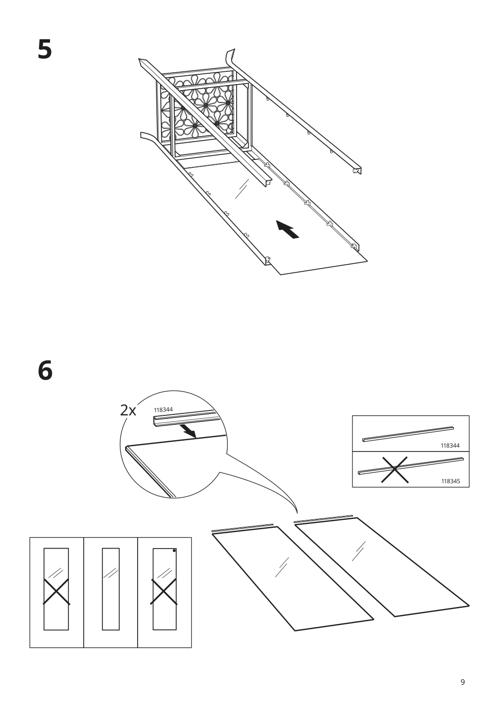 Assembly instructions for IKEA Klingsbo glass door cabinet black clear glass | Page 9 - IKEA KLINGSBO glass-door cabinet 601.285.62