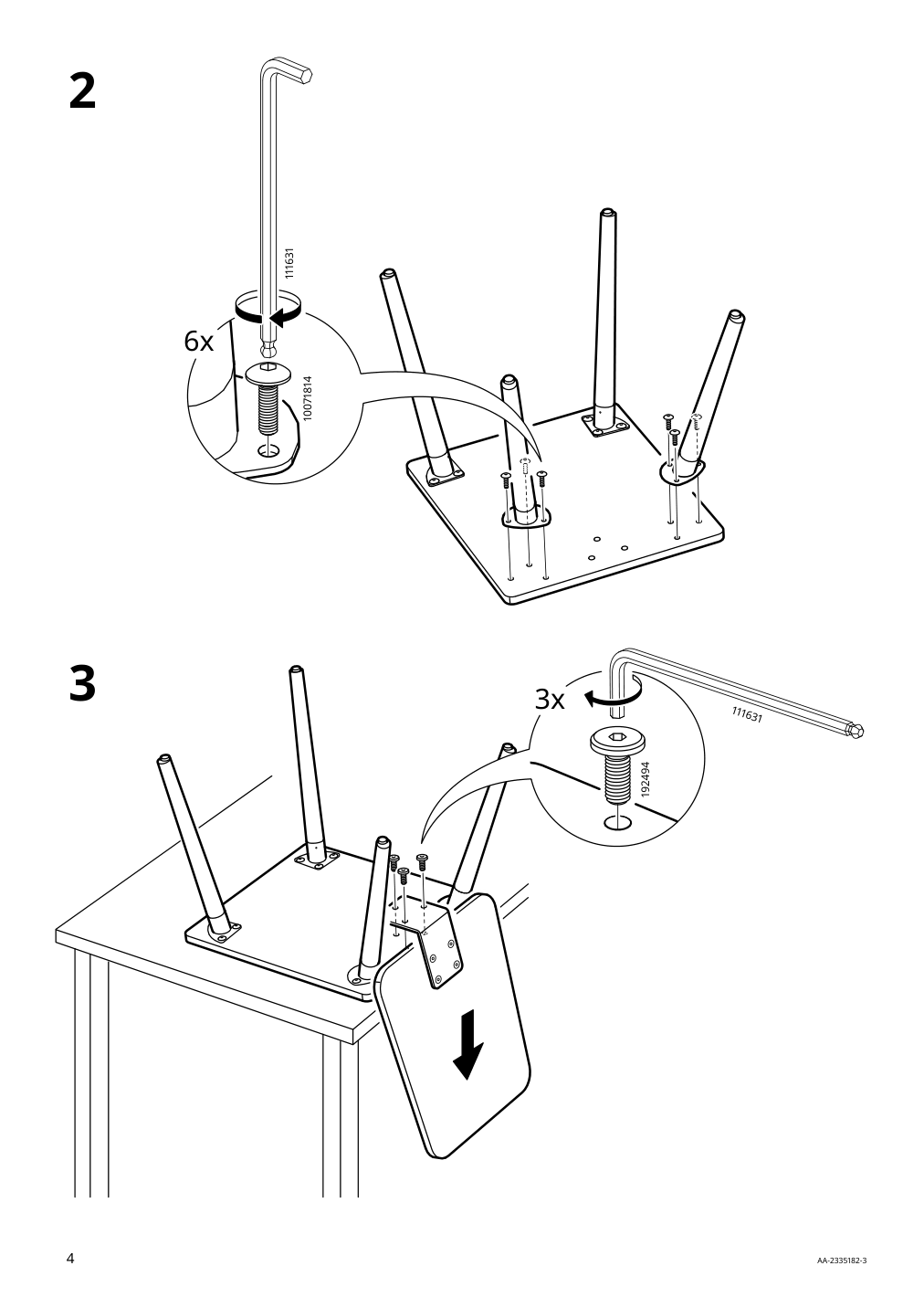 Assembly instructions for IKEA Klinten chair brown kilanda dark gray | Page 4 - IKEA EKEDALEN / KLINTEN table and 4 chairs 195.058.73