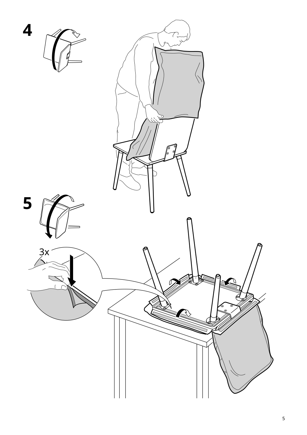 Assembly instructions for IKEA Klinten chair brown kilanda dark gray | Page 5 - IKEA EKEDALEN / KLINTEN table and 4 chairs 195.058.73