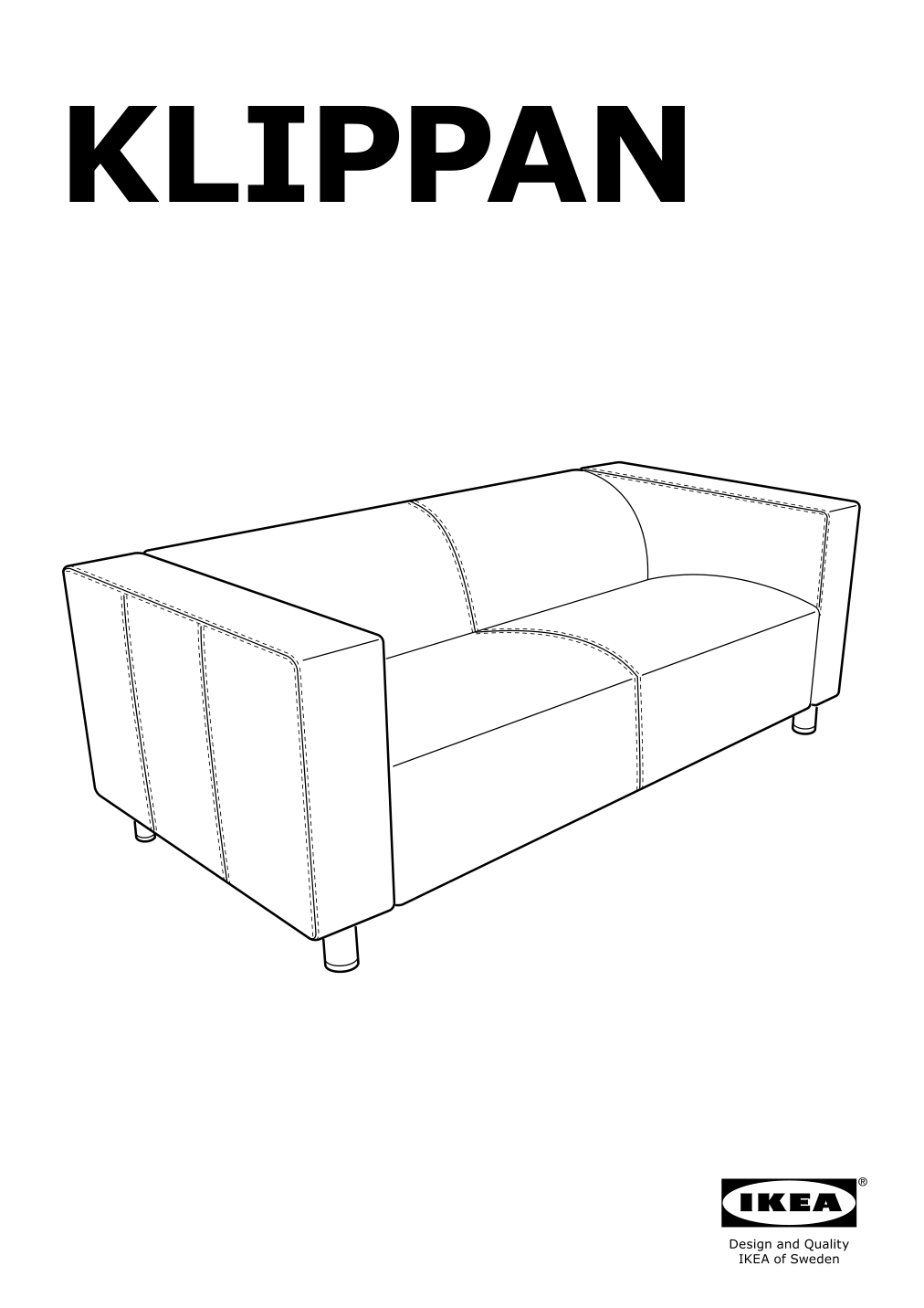 Assembly instructions for IKEA Klippan loveseat bomstad black | Page 1 - IKEA KLIPPAN loveseat 403.993.14