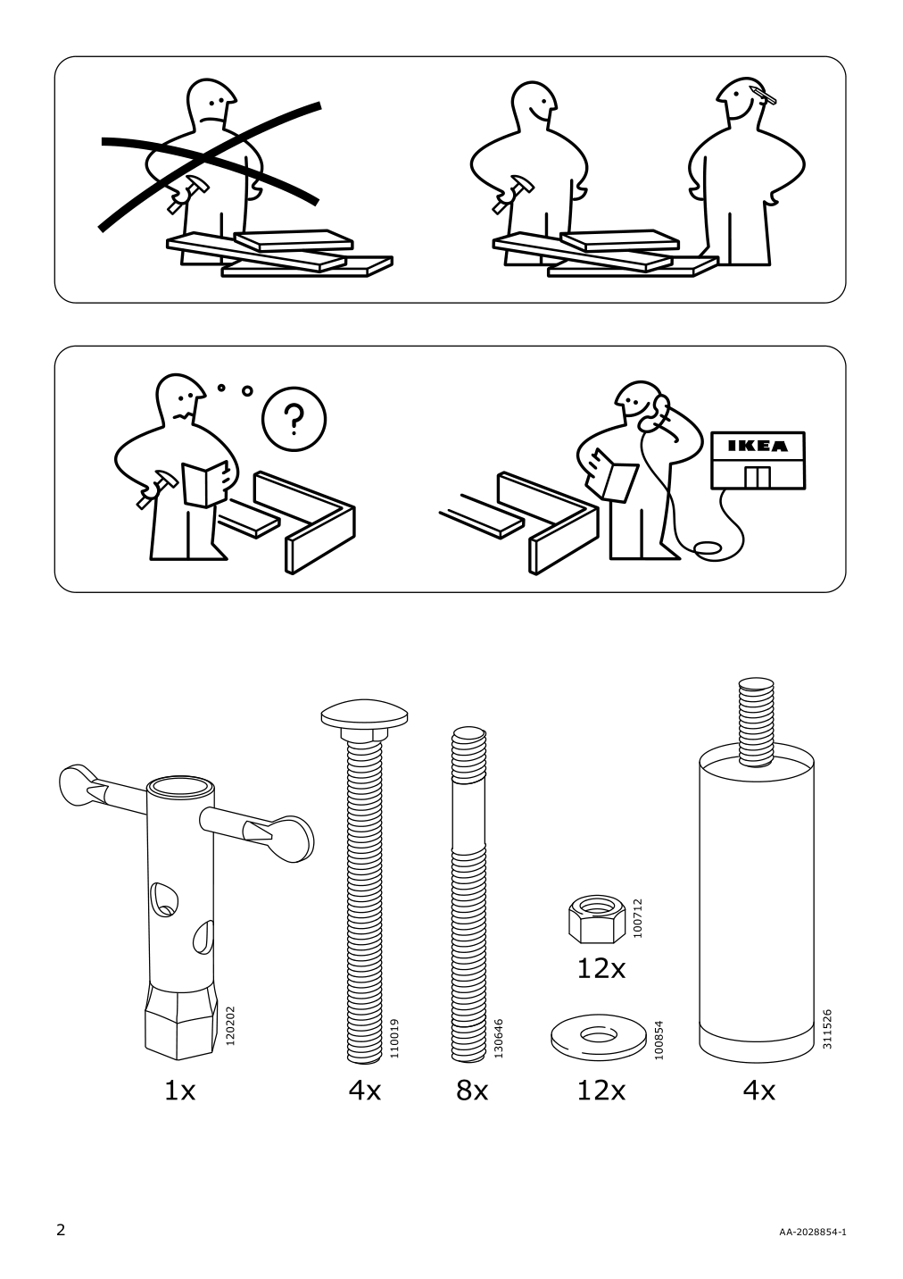 Assembly instructions for IKEA Klippan loveseat bomstad black | Page 2 - IKEA KLIPPAN loveseat 403.993.14