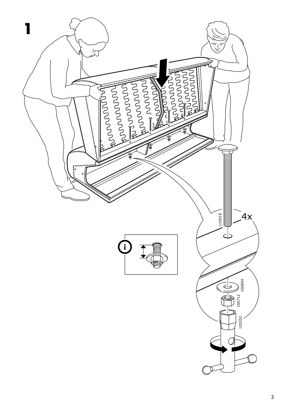 Assembly instructions for IKEA Klippan loveseat bomstad black | Page 3 - IKEA KLIPPAN loveseat 403.993.14