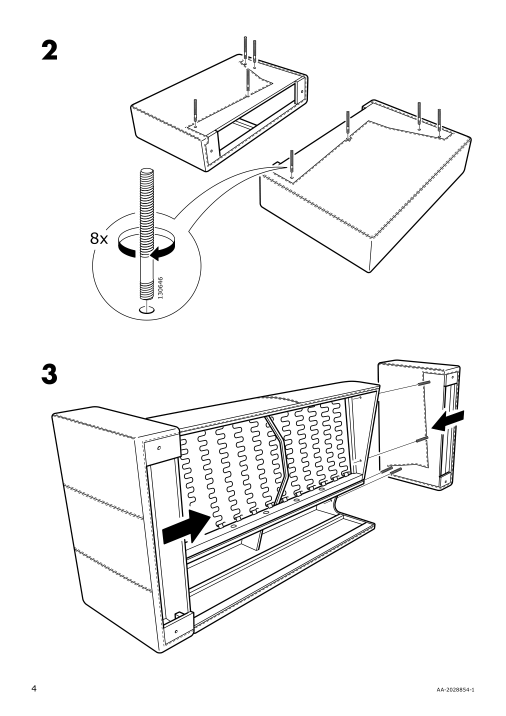 Assembly instructions for IKEA Klippan loveseat bomstad black | Page 4 - IKEA KLIPPAN loveseat 403.993.14