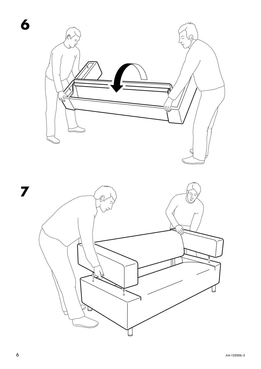 Assembly instructions for IKEA Klippan loveseat frame lining cloth | Page 6 - IKEA KLIPPAN loveseat 790.106.14