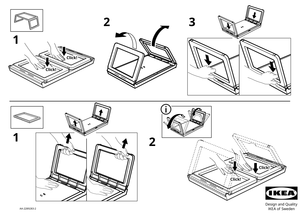 Assembly instructions for IKEA Klipsk bed tray white | Page 1 - IKEA KLIPSK bed tray 002.588.82