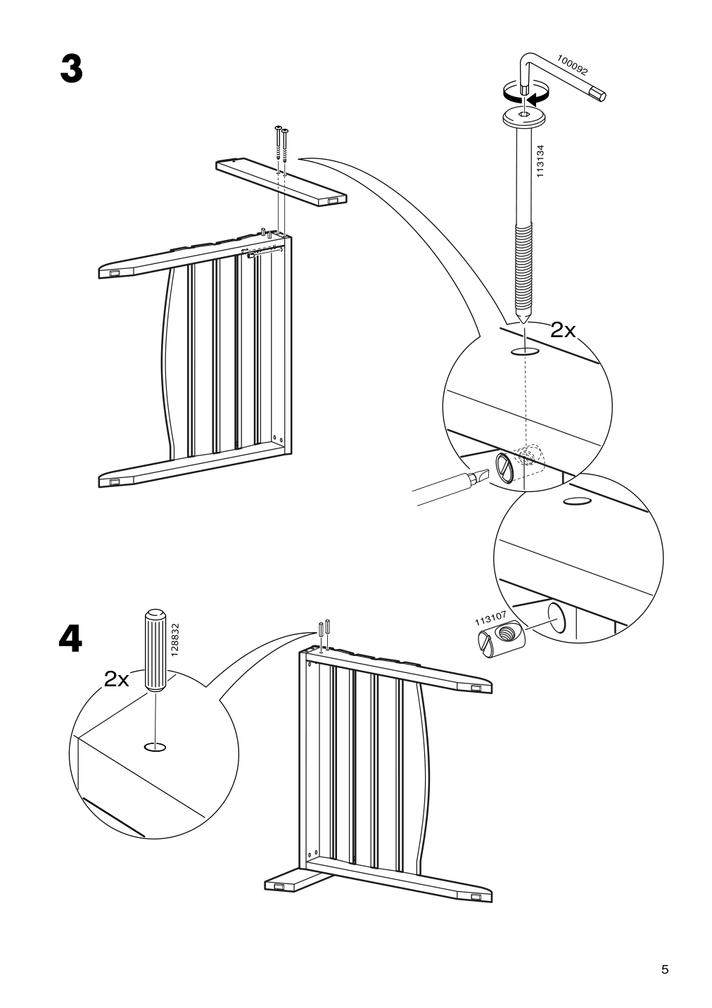 Assembly instructions for IKEA Kloeven deck chair outdoor dark brown | Page 5 - IKEA KLÖVEN deck chair, outdoor 604.276.41