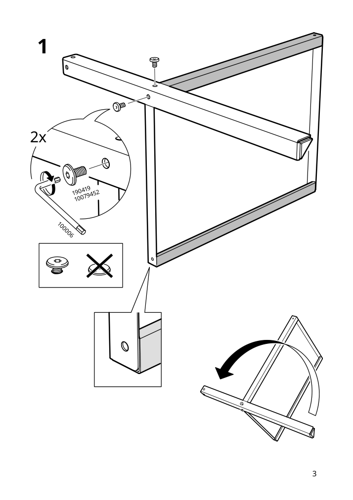 Assembly instructions for IKEA Knarrevik nightstand black | Page 3 - IKEA KNARREVIK nightstand 303.811.83