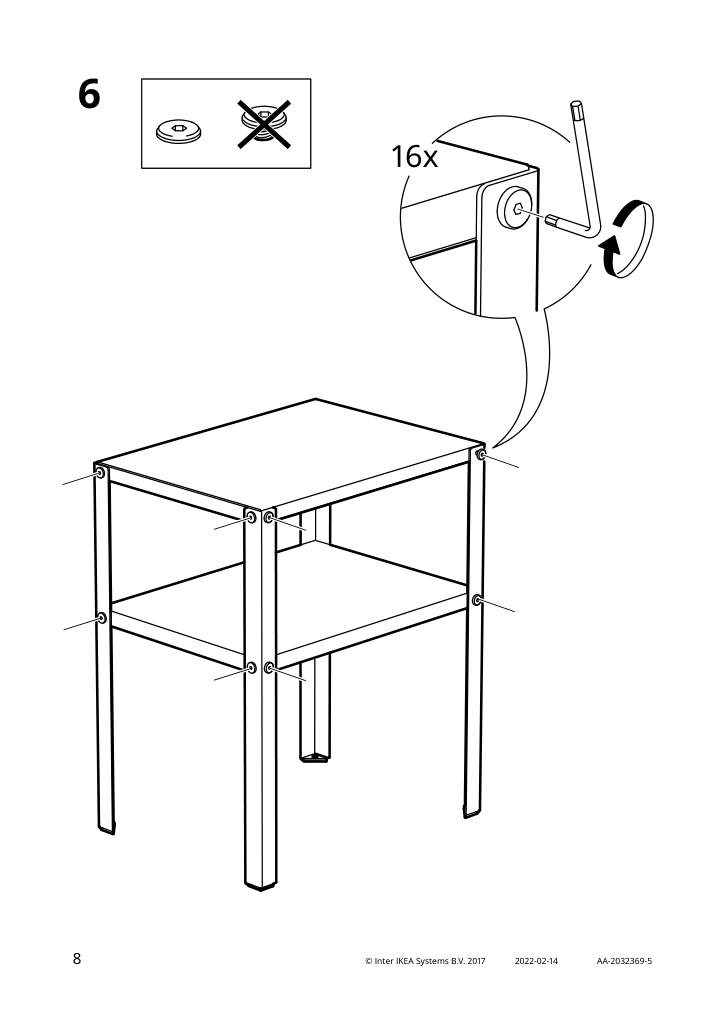 Assembly instructions for IKEA Knarrevik nightstand black | Page 8 - IKEA KNARREVIK nightstand 303.811.83