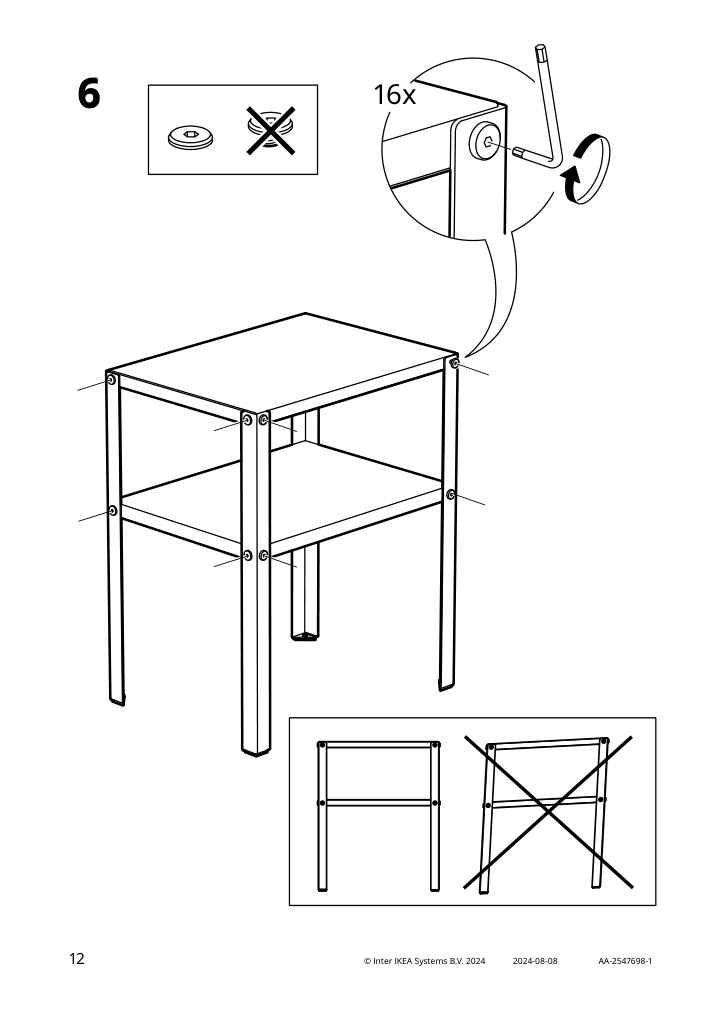 Assembly instructions for IKEA Knarrevik nightstand black | Page 12 - IKEA KNARREVIK nightstand 005.763.18