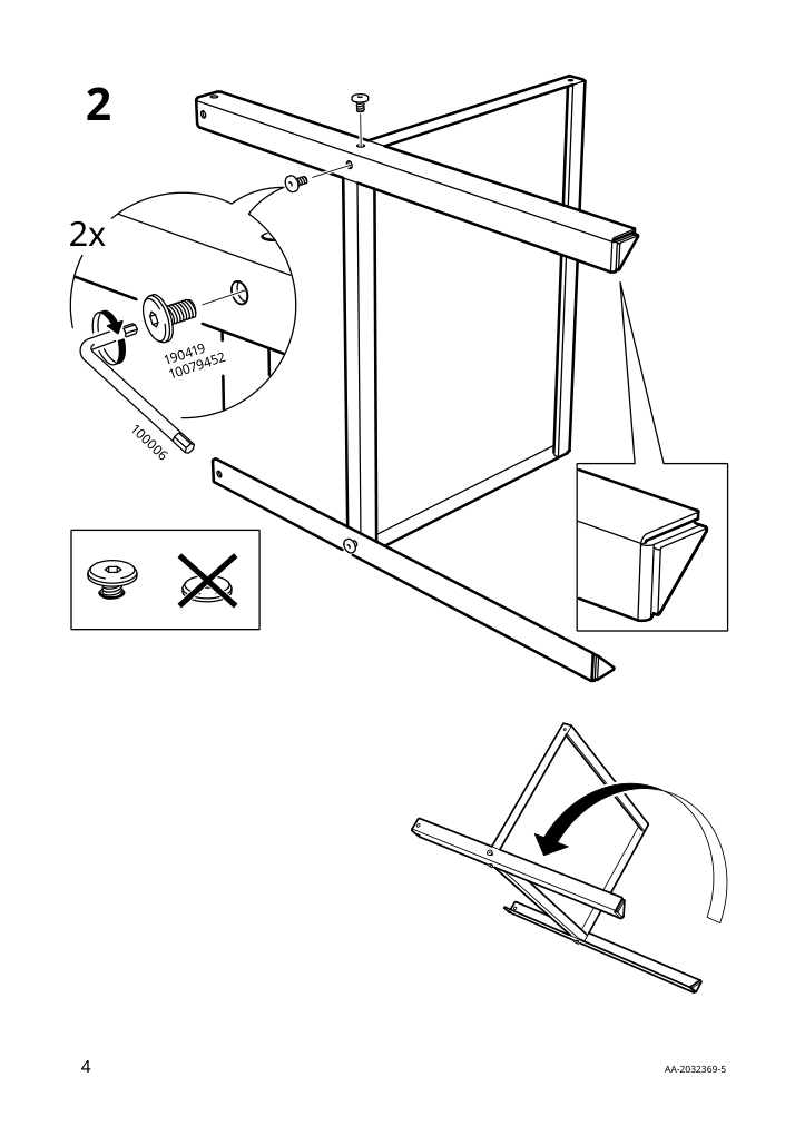 Assembly instructions for IKEA Knarrevik nightstand bright blue | Page 4 - IKEA KNARREVIK nightstand 505.641.34