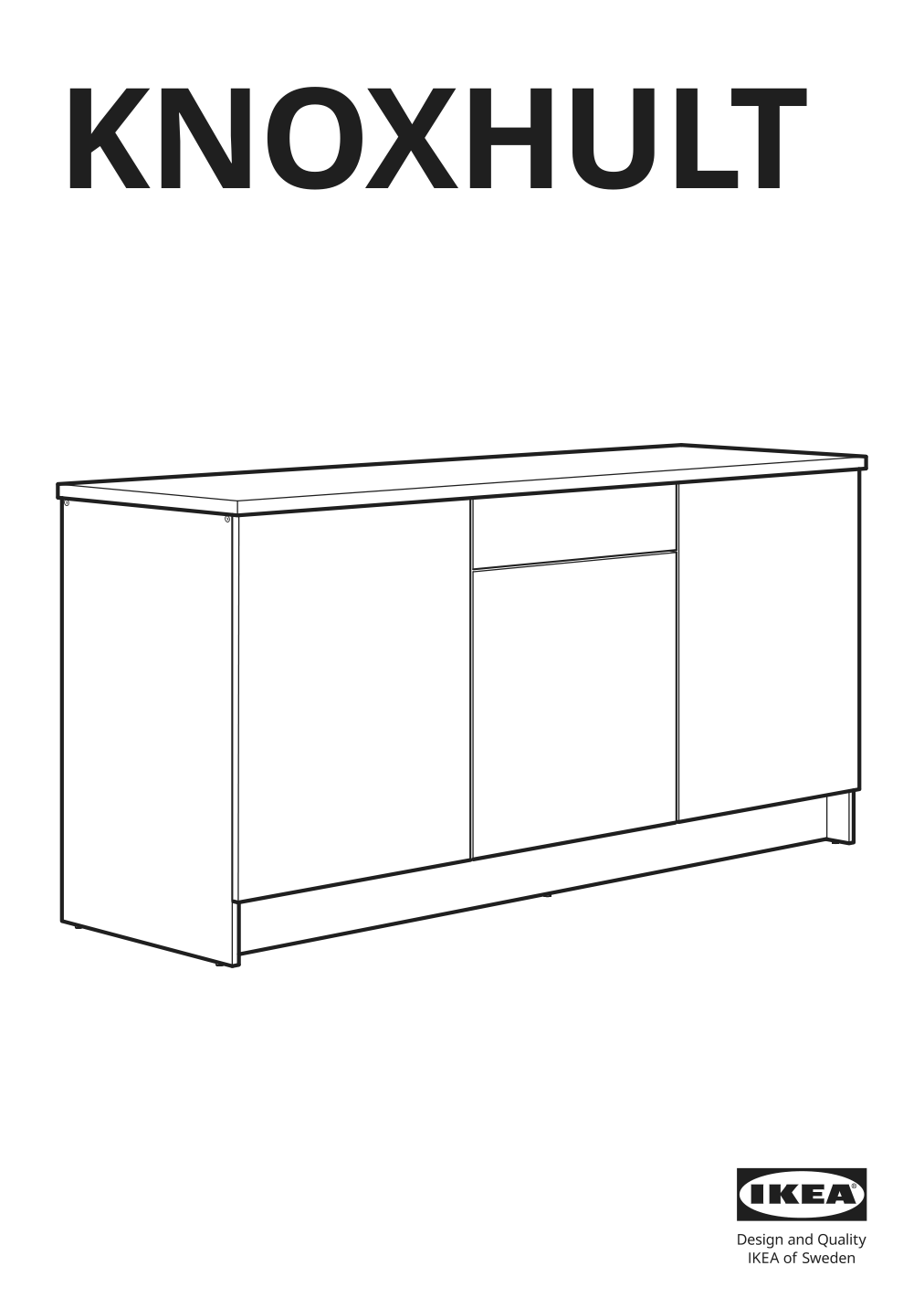 Assembly instructions for IKEA Knoxhult base cabinet with doors and drawer white | Page 1 - IKEA KNOXHULT base cabinet with doors and drawer 703.267.88