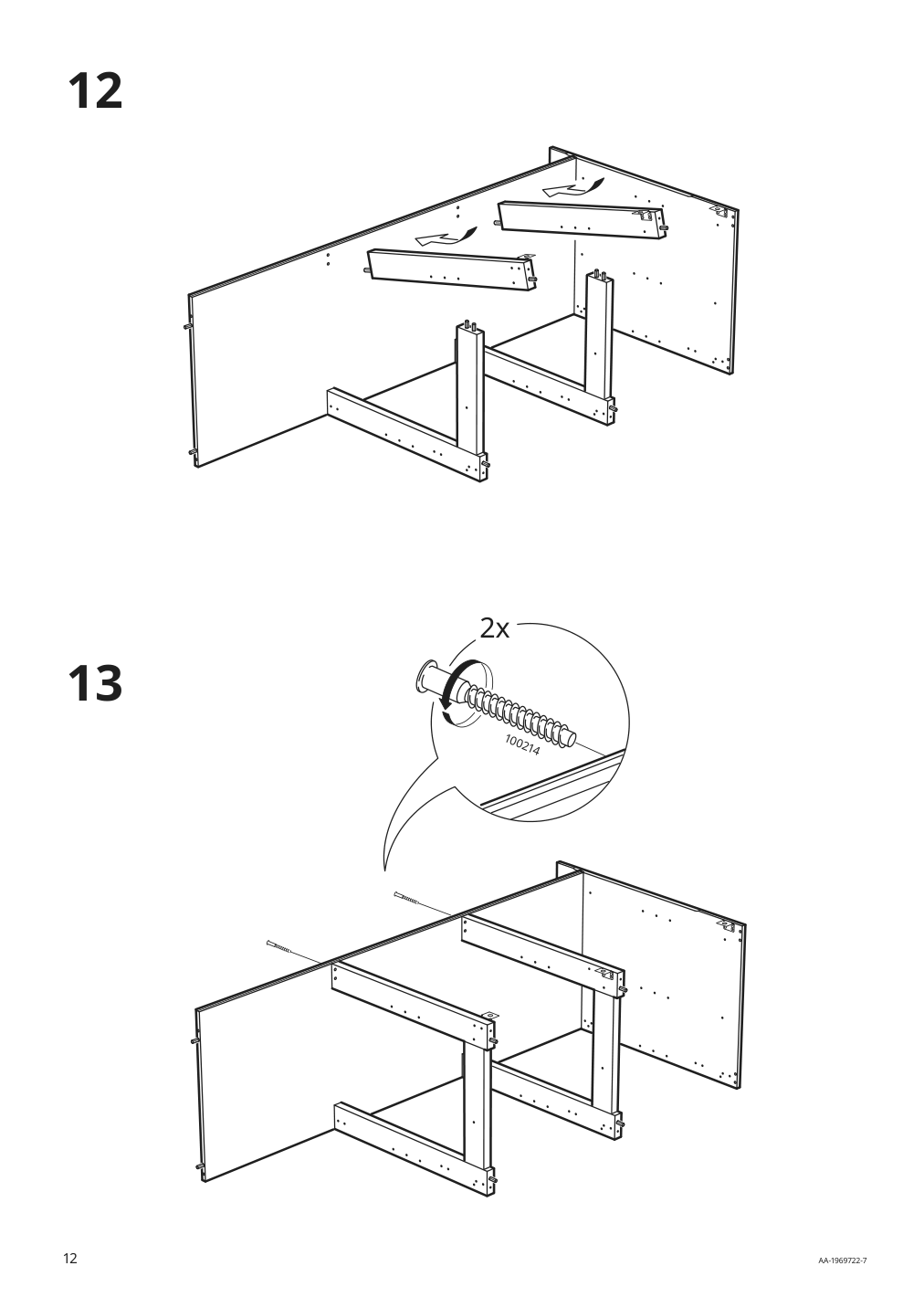 Assembly instructions for IKEA Knoxhult base cabinet with doors and drawer white | Page 12 - IKEA KNOXHULT base cabinet with doors and drawer 703.267.88