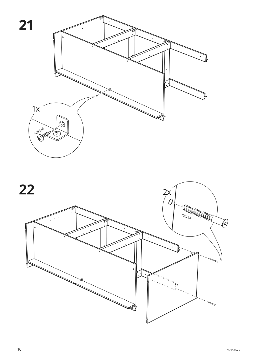 Assembly instructions for IKEA Knoxhult base cabinet with doors and drawer white | Page 16 - IKEA KNOXHULT base cabinet with doors and drawer 703.267.88