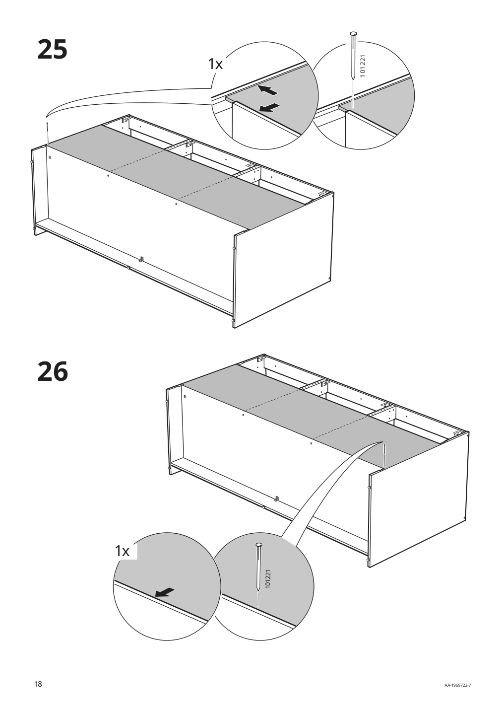 Assembly instructions for IKEA Knoxhult base cabinet with doors and drawer white | Page 18 - IKEA KNOXHULT base cabinet with doors and drawer 703.267.88