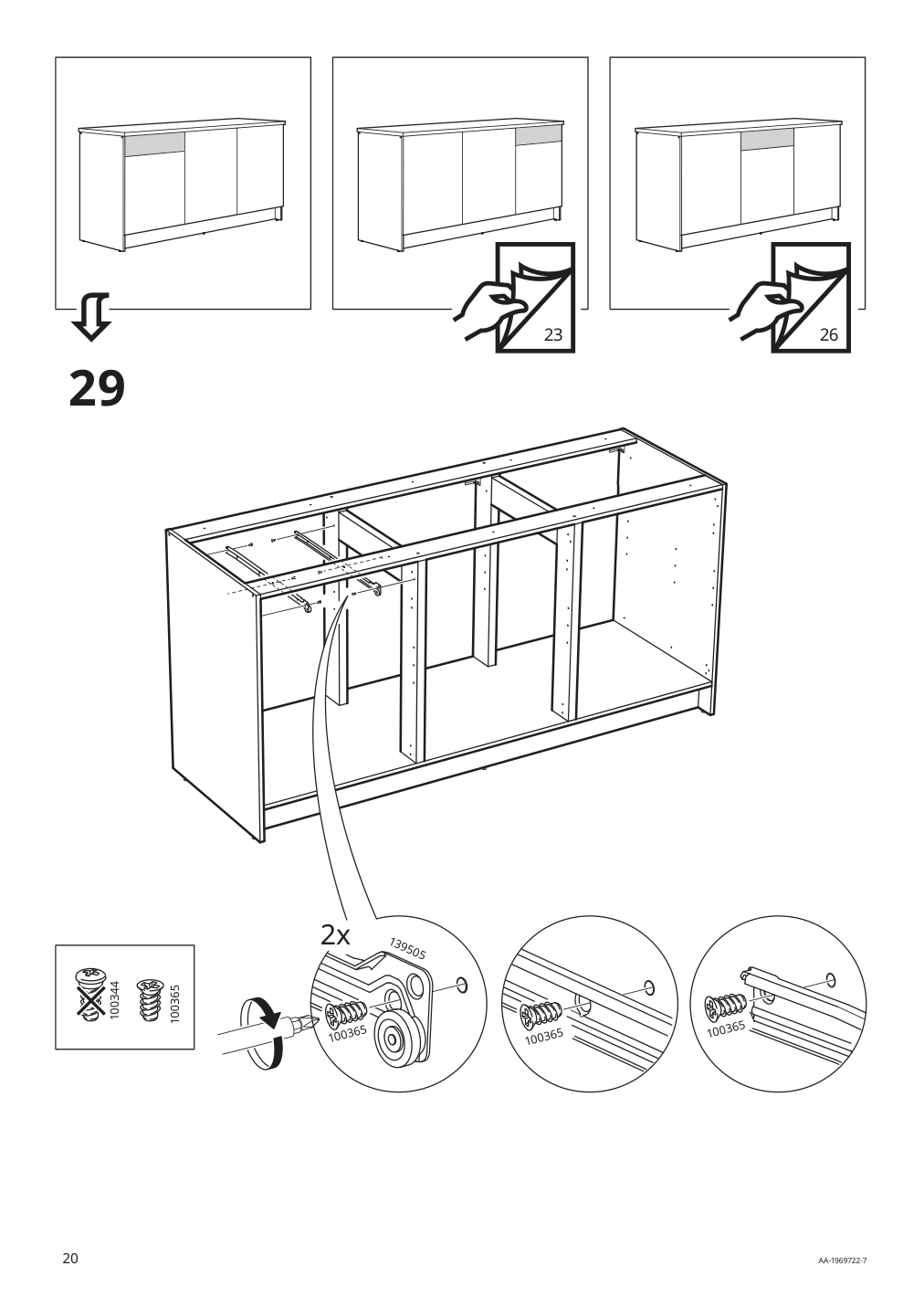 Assembly instructions for IKEA Knoxhult base cabinet with doors and drawer white | Page 20 - IKEA KNOXHULT base cabinet with doors and drawer 703.267.88