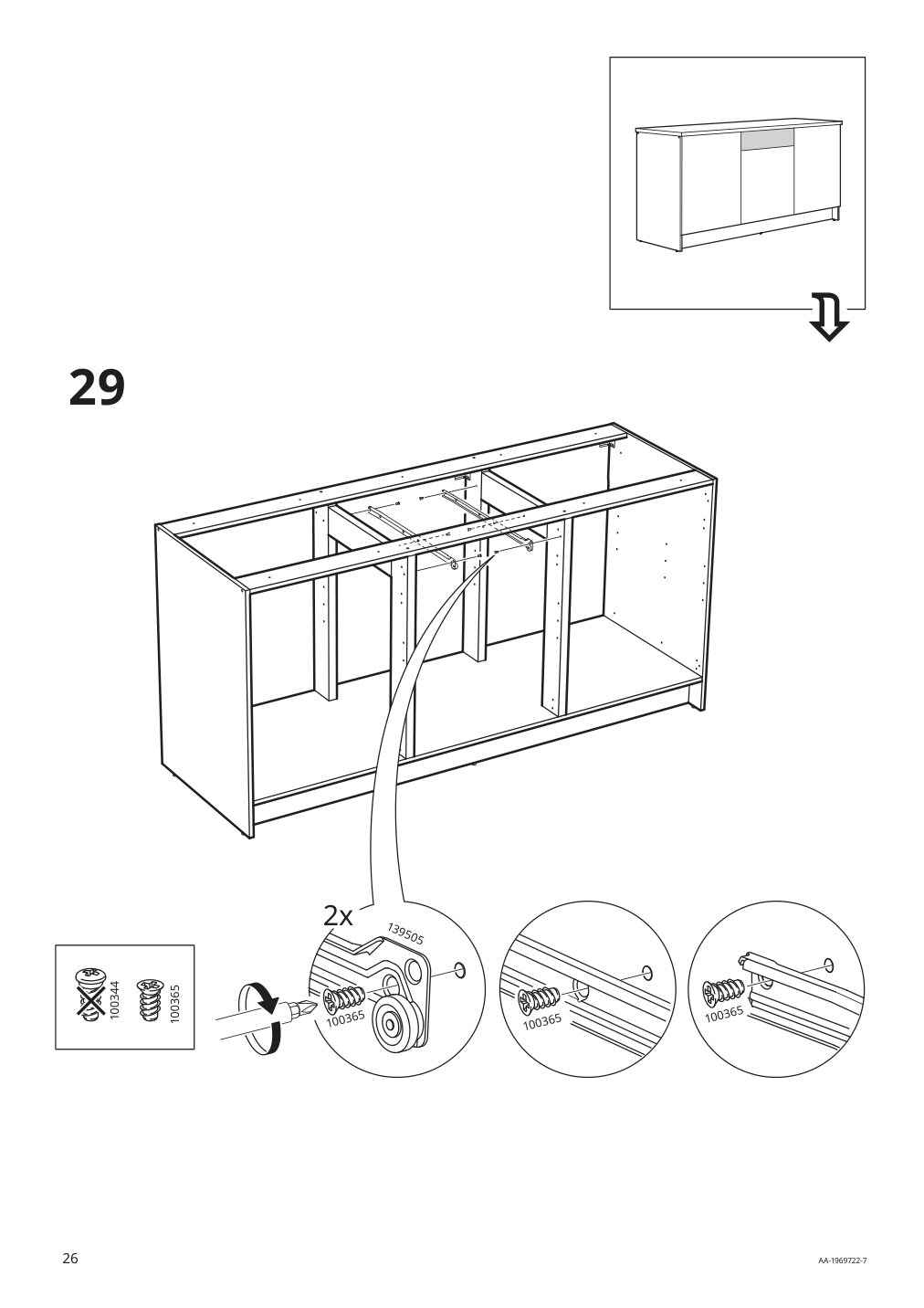 Assembly instructions for IKEA Knoxhult base cabinet with doors and drawer white | Page 26 - IKEA KNOXHULT base cabinet with doors and drawer 703.267.88