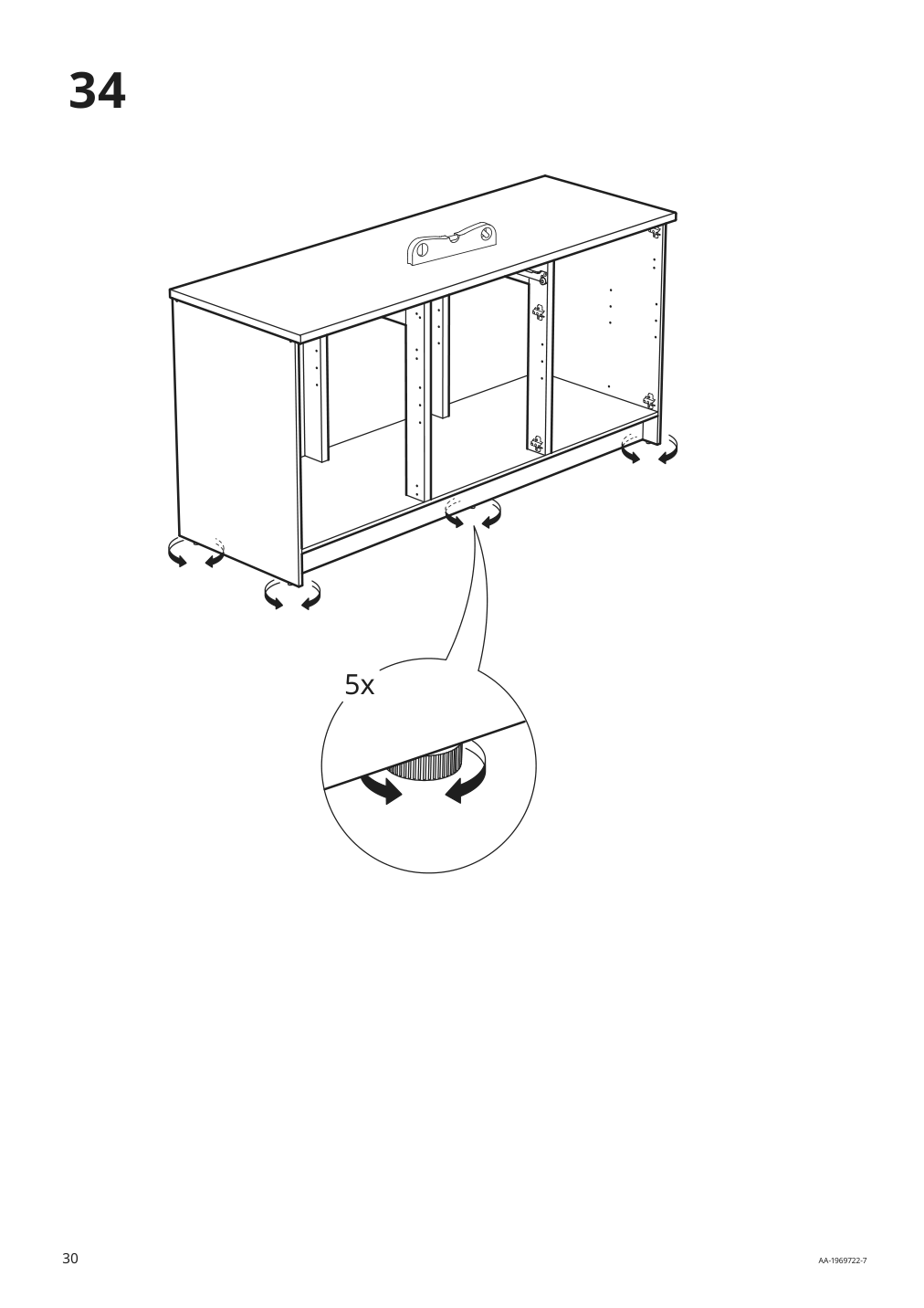 Assembly instructions for IKEA Knoxhult base cabinet with doors and drawer white | Page 30 - IKEA KNOXHULT base cabinet with doors and drawer 703.267.88