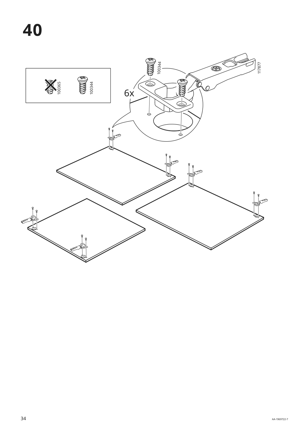 Assembly instructions for IKEA Knoxhult base cabinet with doors and drawer white | Page 34 - IKEA KNOXHULT base cabinet with doors and drawer 703.267.88