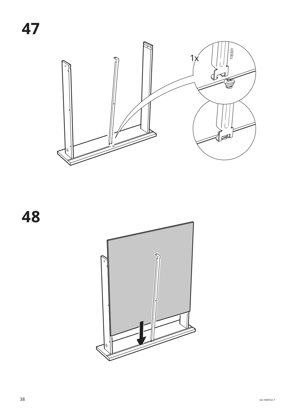 Assembly instructions for IKEA Knoxhult base cabinet with doors and drawer white | Page 38 - IKEA KNOXHULT base cabinet with doors and drawer 703.267.88