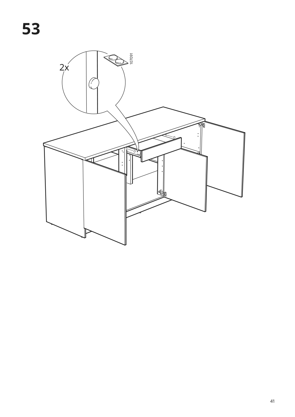 Assembly instructions for IKEA Knoxhult base cabinet with doors and drawer white | Page 41 - IKEA KNOXHULT base cabinet with doors and drawer 703.267.88