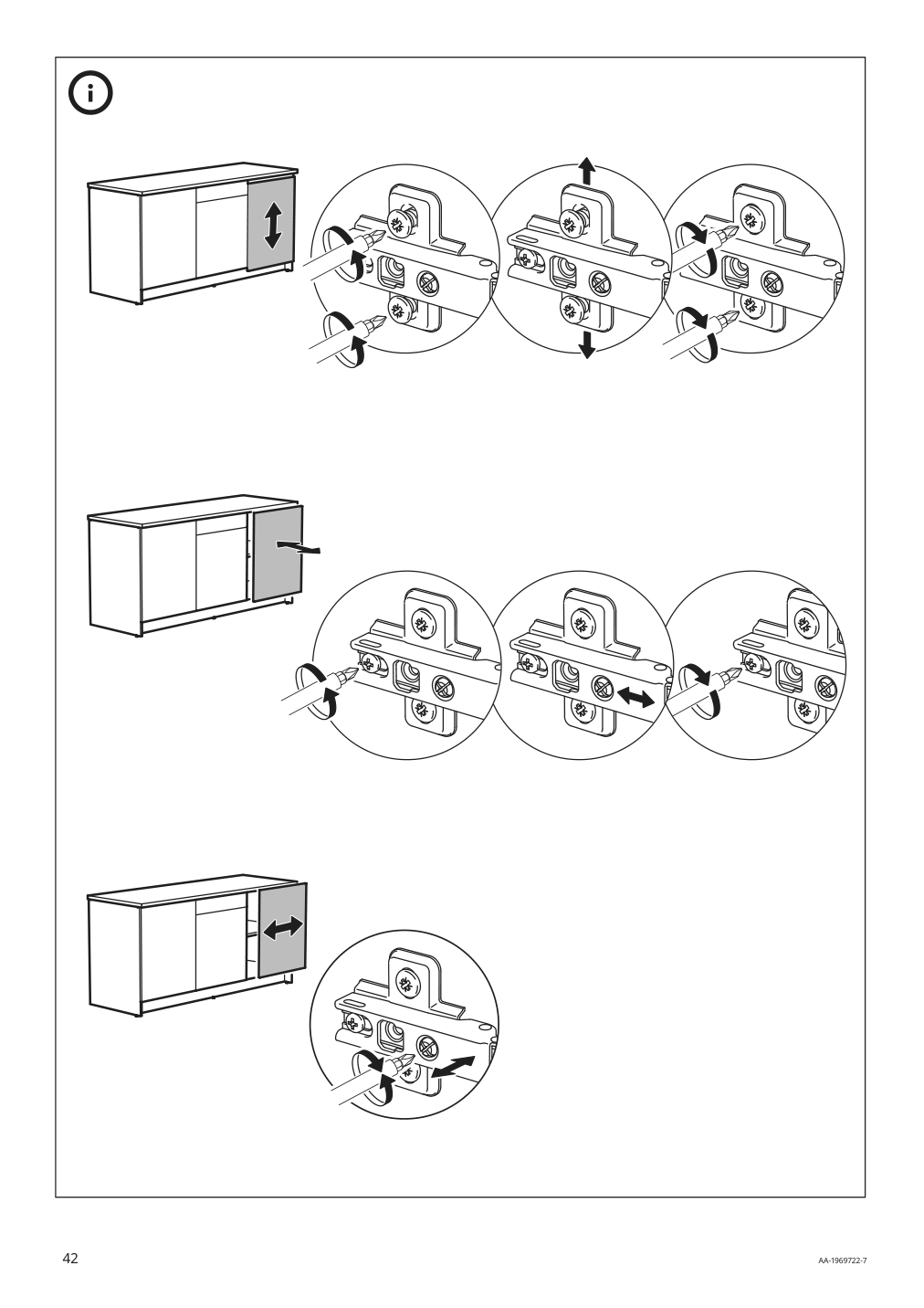 Assembly instructions for IKEA Knoxhult base cabinet with doors and drawer white | Page 42 - IKEA KNOXHULT base cabinet with doors and drawer 703.267.88