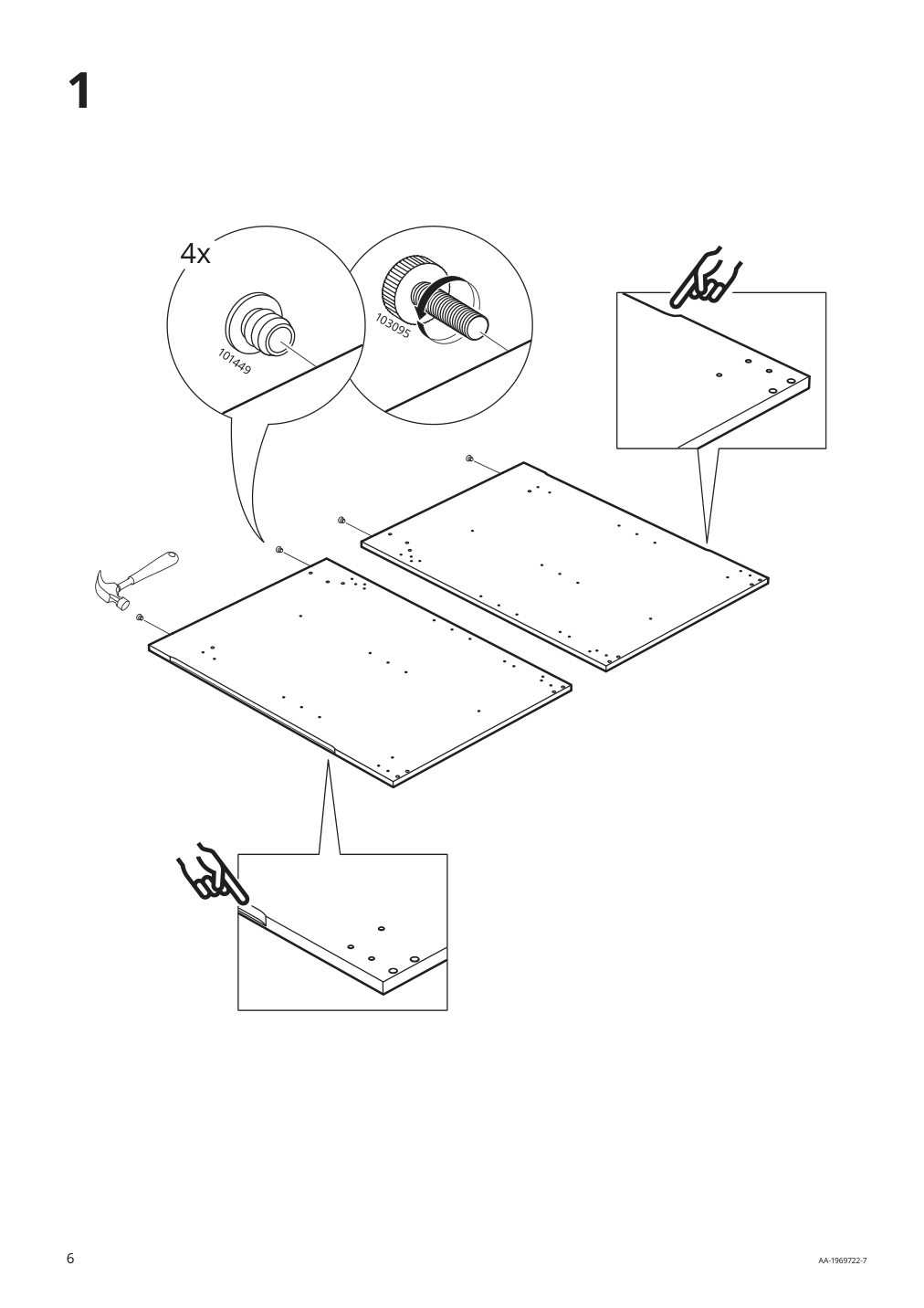 Assembly instructions for IKEA Knoxhult base cabinet with doors and drawer white | Page 6 - IKEA KNOXHULT base cabinet with doors and drawer 703.267.88