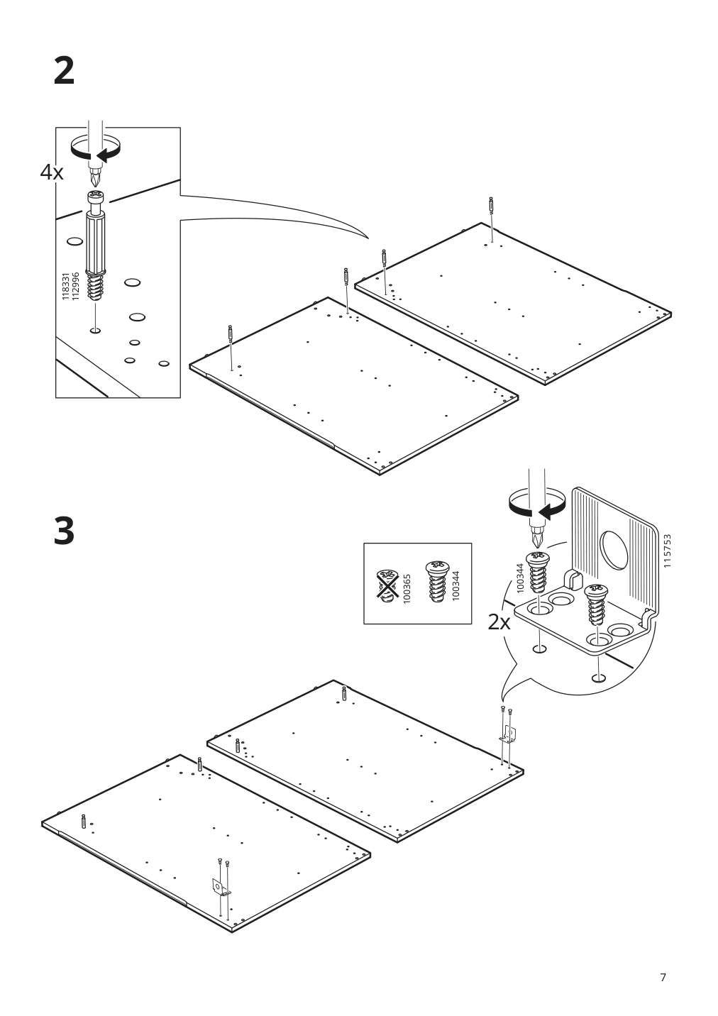 Assembly instructions for IKEA Knoxhult base cabinet with doors and drawer white | Page 7 - IKEA KNOXHULT base cabinet with doors and drawer 703.267.88