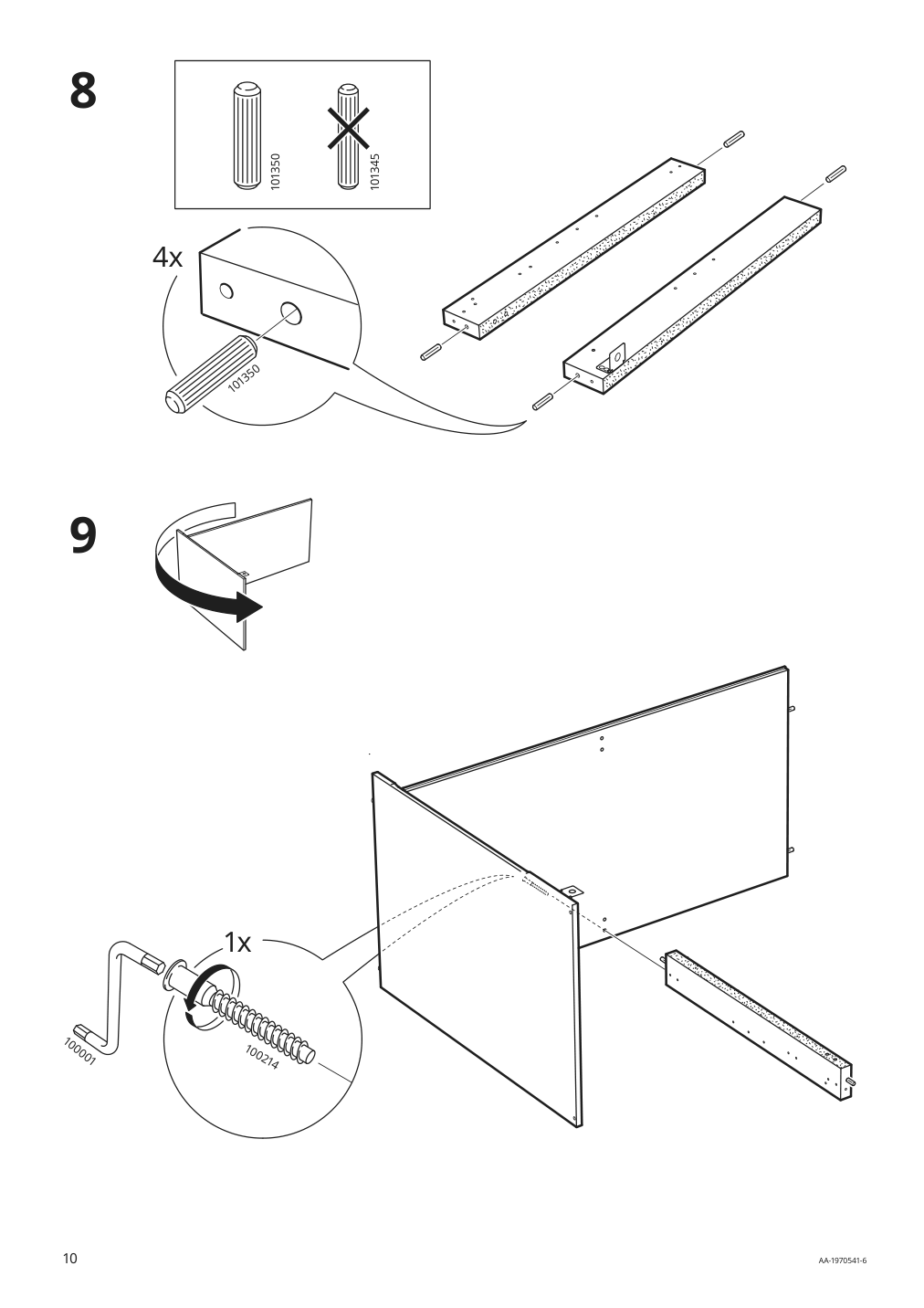 Assembly instructions for IKEA Knoxhult base cabinet with doors and drawer white | Page 10 - IKEA KNOXHULT base cabinet with doors and drawer 303.267.90