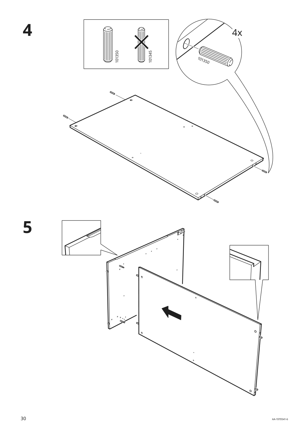 Assembly instructions for IKEA Knoxhult base cabinet with doors and drawer white | Page 30 - IKEA KNOXHULT base cabinet with doors and drawer 303.267.90